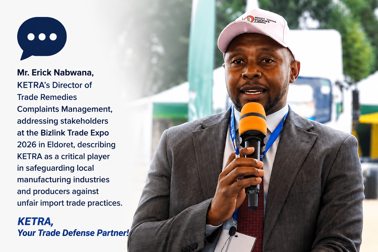 Mr. Erick Nabwana at the Bizlink Trade Expo 2026